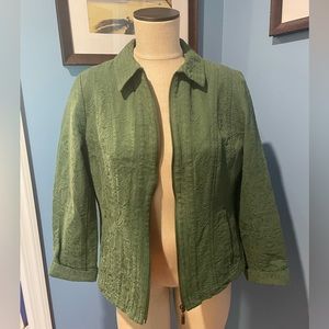 Excellent used condition Coldwater creek, green women’s size 10 spring jacket.